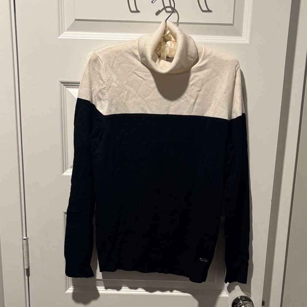 Calvin Klein Two-Tone Turtleneck Sweater